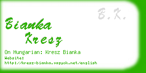 bianka kresz business card